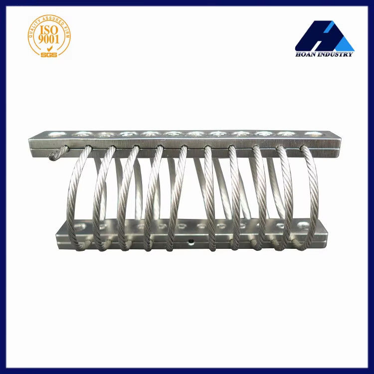50N/mm ความแข็งแกร่งทางแกน เครื่องแยกสั่นของเชือกสายเหล็กไร้สแตนเลสสําหรับเครื่องมือแม่นยํา JGX-0240D-4.5A
