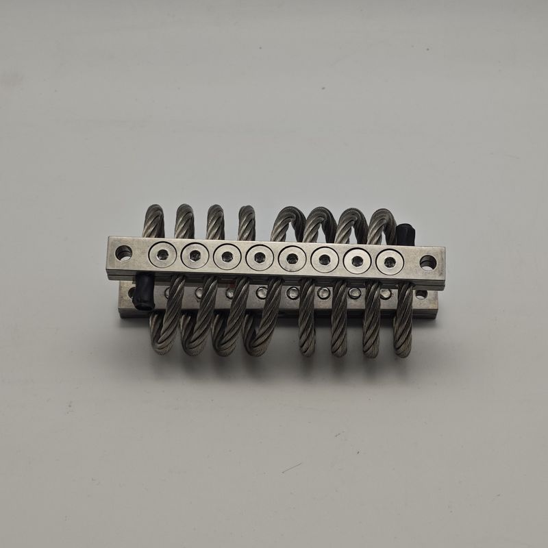 JGX-0958A-43A ตัวลดแรงสั่นสะเทือนด้วยลวดสลิงเหล็ก พร้อมขั้วต่อสแตนเลส 304 และปลอกฟลูออโรคาร์บอน