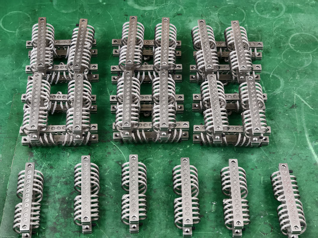 JGX-0958A-43A ตัวลดแรงสั่นสะเทือนด้วยลวดสลิงเหล็ก พร้อมขั้วต่อสแตนเลส 304 และปลอกฟลูออโรคาร์บอน
