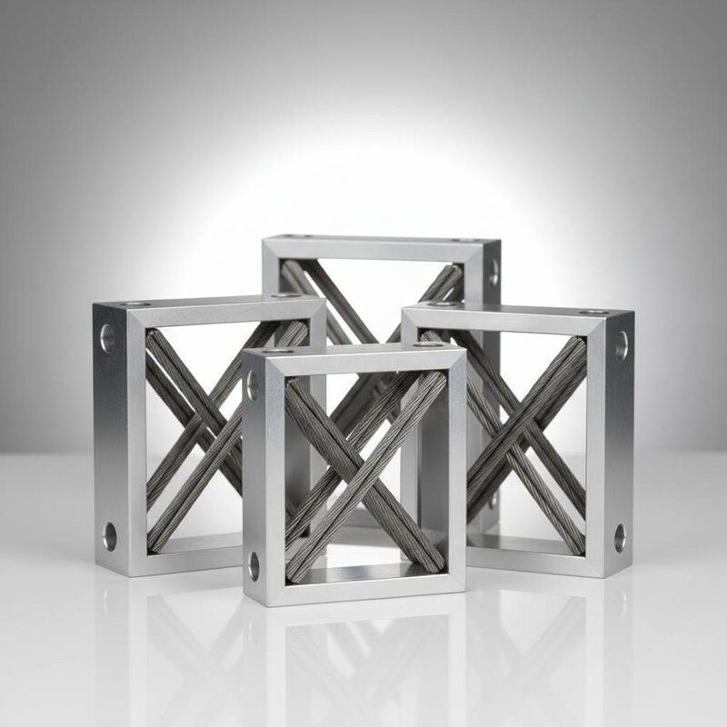 ตัวแยกสายเคเบิลกันกระแทก 100G พร้อมโครงสร้างสแตนเลสหรืออลูมิเนียม - แท่นยึดกันสะเทือนที่ได้รับการรับรอง ISO9001:2015