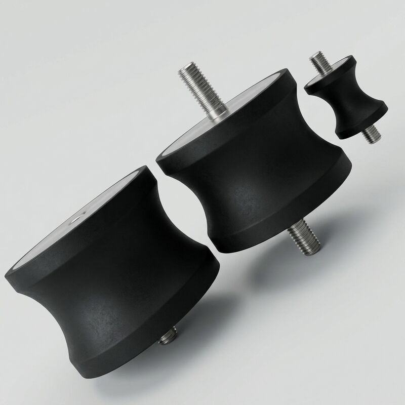 Hoan JRD-Type Double Male Threaded Rubber Vibration Isolators มุมยางทรงกระบอก